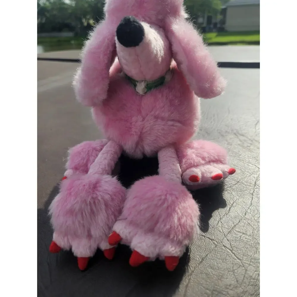 Manhattan Toy Gigi Pink Poodle Plush Dog Floppy Figure w/Red Nails